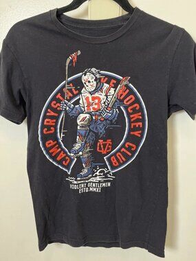 Violent Gentlemen Camp Crystal Lake Hockey Club Horror Graphic Tee XS